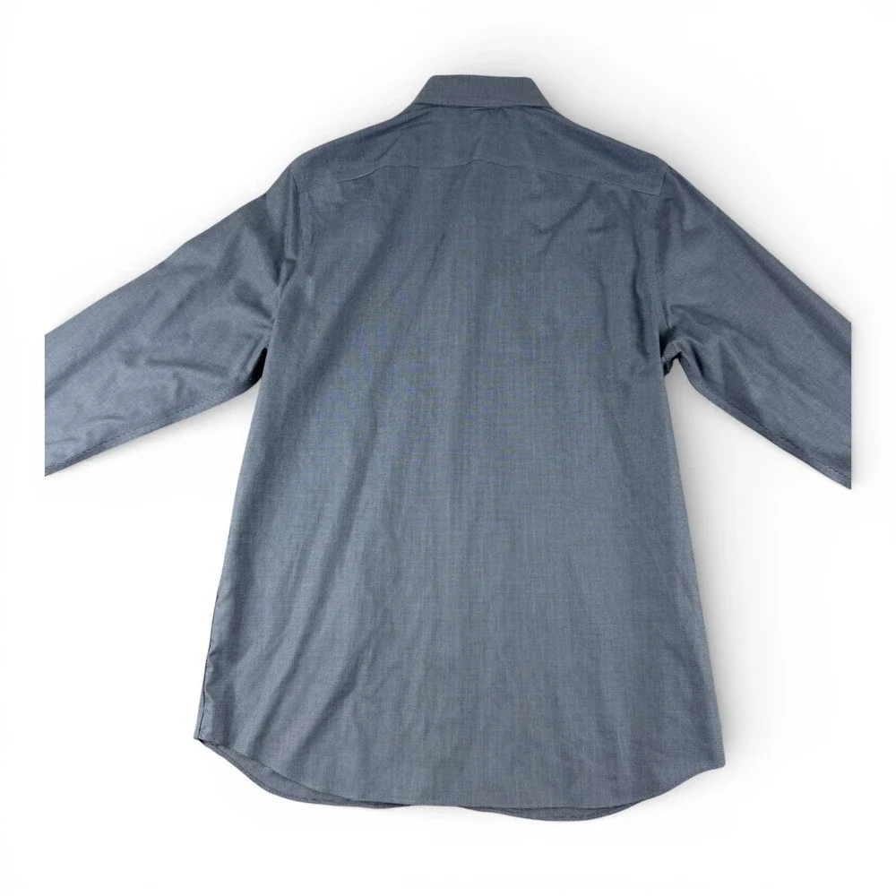 Banana‎ Republic Shirt Mens L Standard Fit Button Down Blue Micro Houndstooth